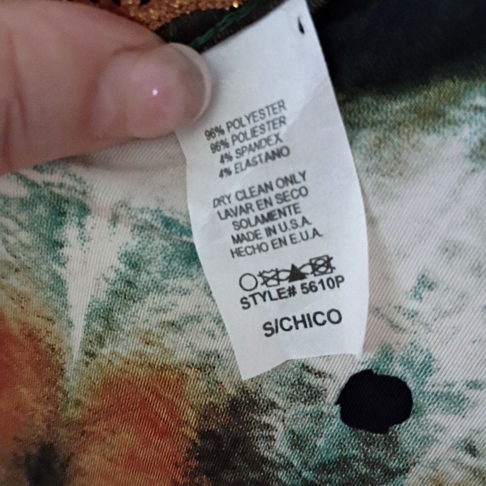 Elegant Long Sleeve Tie-Dye Maxi Dress.Pit To Pit 17" - Picture 6 of 7